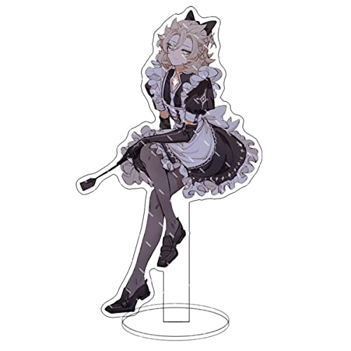 MOLVUS Genshin Impact Anime-Figur Maid Bunny Girl Stand Spielfigur Acryl Peripherie-Ornamente Sammlungen Peripherie-Tischdekoration (Albedo) von MOLVUS