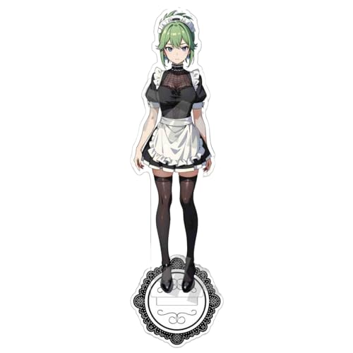 MOLVUS Genshin Impact Anime-Figur Maid Bunny Girl Stand Spielfigur Acryl Peripherie-Ornamente Sammlungen Peripherie Tischdekoration (Collei) von MOLVUS