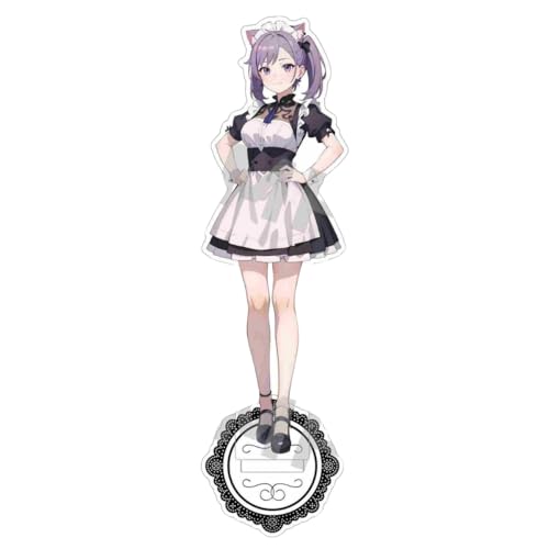 MOLVUS Genshin Impact Anime-Figur Maid Bunny Girl Stand Spielfigur Acryl Peripherie-Ornamente Sammlungen Peripherie-Tischdekoration (Keqing) von MOLVUS