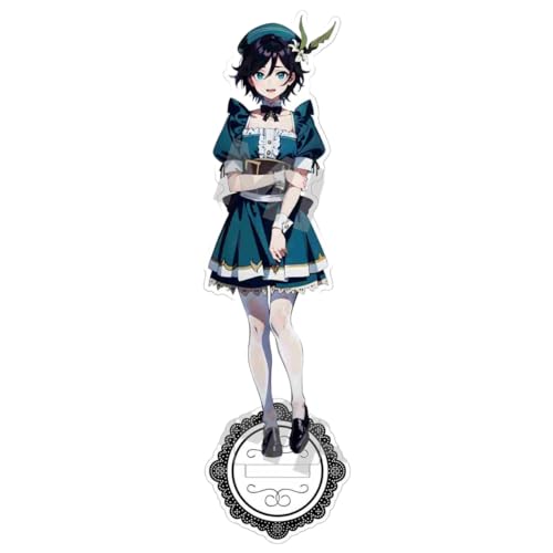 MOLVUS Genshin Impact Anime-Figur Maid Bunny Girl Stand Spielfigur Acryl Peripherie-Ornamente Sammlungen Peripherie Tischdekoration (Venti 2) von MOLVUS
