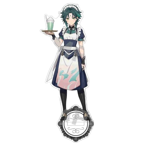 MOLVUS Genshin Impact Anime-Figur Maid Bunny Girl Stand Spielfigur Acryl Peripherieornamente Sammlungen Peripherie Tischdekoration (Xiao 3) von MOLVUS