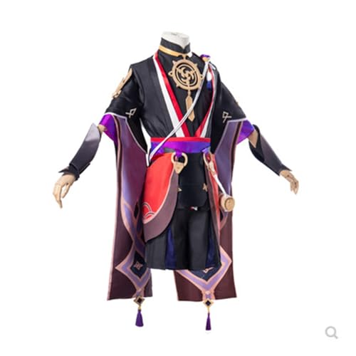 MOLVUS Genshin Impact Scaramouche Cosplay-Kostüm, komplettes Set mit Hüten, Genshin Balladeer Cosplay Kimono, Halloween, Karneval, Party, Bühnenauftritt, Kostüm für Erwachsene von MOLVUS