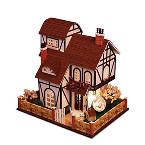 Miniaturmöbelbausatz aus Holz, Mini-Gewächshaus mit LED, Beste Geburtstagsgeschenke für Frauen und Mädchen von MOLVUS