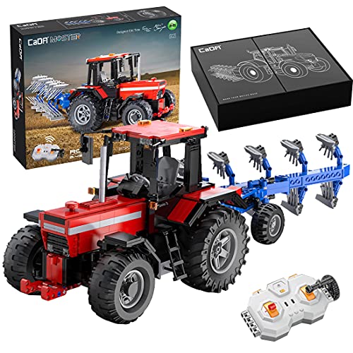 Technic-Traktor-Modell-Set, CADA C61052W Technic-Ferngesteuerter Traktor mit Motoren, 1675-teiliges Traktor-Modell, kompatibel mit Lego Technic, 55 x 19 x 17 cm von MOLVUS