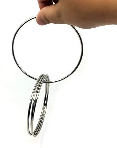 MOMOMAGE 10 cm Metall Verbindungsring 4 Ringe Set Zaubertricks Bühne Straße Illusion Gimmick Requisiten Komödie Magie von MOMOMAGE