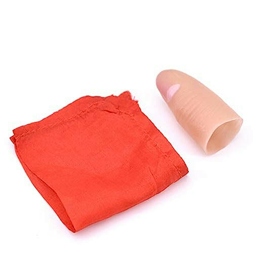 MOMOMAGE 2 Set Fake Thumb Tip Finger Magic Tricks Fake Thumb Tip Magic Prop for Magicians Silk Appearing Magic Street Close Up Magic Illusion Gimmick von MOMOMAGE