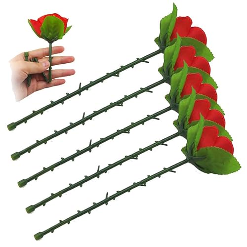 MOMOMAGE 5 Pcs Folding Rose Appearing Rose Magic Prop Easy to do Magic Tricks Silk to Rose Flower Magic Accessories Gimmick Illusion MOMOMAGE 5 Pcs Folding Rose Appearing Rose Magic Prop Easy to do Magic Tricks Silk to Rose Flower Magic Accessories Gimmick Illusion von MOMOMAGE