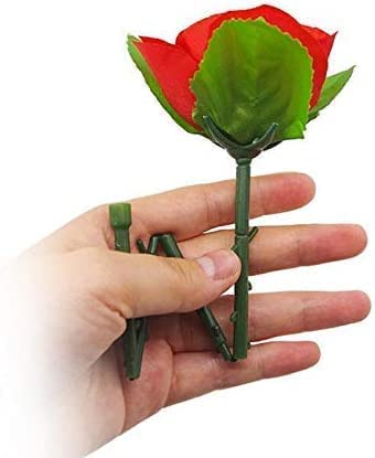 MOMOMAGE 5 Stück/Los Faltbare Rose erscheinende Rose Zaubertricks Seide zu Blume Magier Nahaufnahme Straße Gimmick Requisiten Mentalismus Lustig von MOMOMAGE