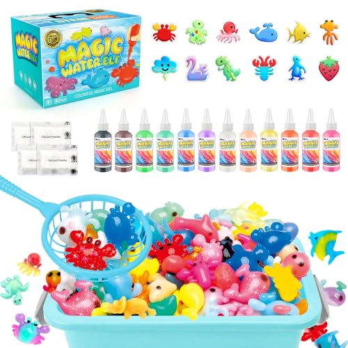 MOMSIV Aqua Gelz Set, Magisches DIY 3D Wassergel-Spielzeug Geschenk ab 4 5 6 7 Jahre Mädchen, Kreativ Magic Water Elf Toy Kit mit 12 Farben & 12 Formen für Kinder MOMSIV Aqua Gelz Set, Magisches DIY 3D Wassergel-Spielzeug Geschenk ab 4 5 6 7 Jahre Mädchen, Kreativ Magic Water Elf Toy Kit mit 12 Farben & 12 Formen für Kinder von MOMSIV