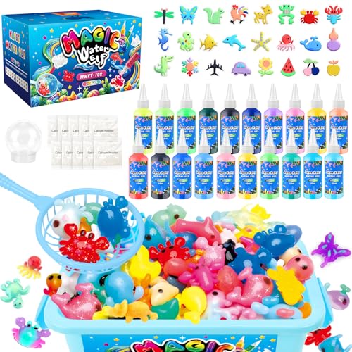 MOMSIV Aqua Gelz Set, Magisches DIY 3D Wassergel-Spielzeug Geschenk ab 4 5 6 7 Jahre Mädchen, Kreativ Magic Water Elf Toy Kit mit 20 Farben & 24 Formen für Kinder MOMSIV Aqua Gelz Set, Magisches DIY 3D Wassergel-Spielzeug Geschenk ab 4 5 6 7 Jahre Mädchen, Kreativ Magic Water Elf Toy Kit mit 20 Farben & 24 Formen für Kinder von MOMSIV