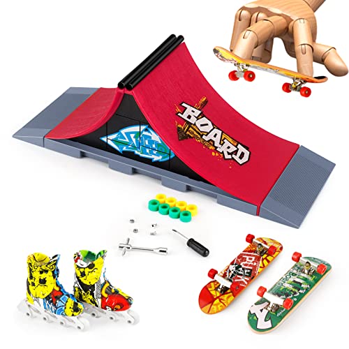 MOMSIV Mini Finger Skateboard und Ramp Zubehör Set (A) von MOMSIV