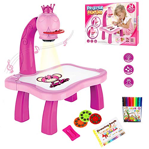 Projektor verfolgen und zeichnen Toy, Kinder-Zeichenprojektor-Tisch, Trace and Draw Projector Toy Kids Drawing Projector Table with Smart Projector and Light Music von MOMSIV