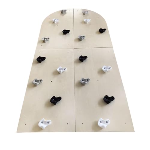 MONKEY GYM Kletterwand aus Holz für Kinderzimmer Klettergerüst für Indoor Kletterspielzeug Klettern mit Klettergriffe für Kinder Spielplatz Lama Holz weiß-schwarz von MONKEY GYM