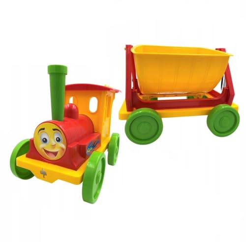 MONKEY GYM Sandkastenspielzeug Spiel-Eisenbahn Kinder Spielzeug Lokomotive Zug rot von MONKEY GYM