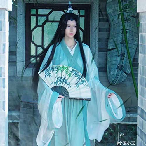 MOOCO MORNING Chinesischer Anime-Roman The Scum Villain Self Shen Qingqiu Cosplay Unisex Hanfu Kleid Frauen Anime Halloween Kostüm Chinesischer Fan von MOOCO MORNING