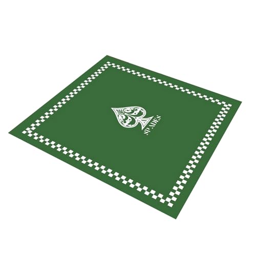 MOOFUT Mahjong-Tischdecke Grüne Mahjong-Matte, rutschfest Und Geräuschreduzierend, Poker-Matte, Kartentisch-Abdeckung, Brettspiel-Tischmatte, Quadratische Spielmatte (Size : 27.6x27.6inch/70x70cm) von MOOFUT