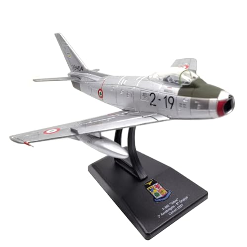 MOOKEENONE 1:100 Alloy Italian F-86 Sabre Fighter Model Aircraft Model Simulation Aviation Science Exhibition Model von MOOKEENONE