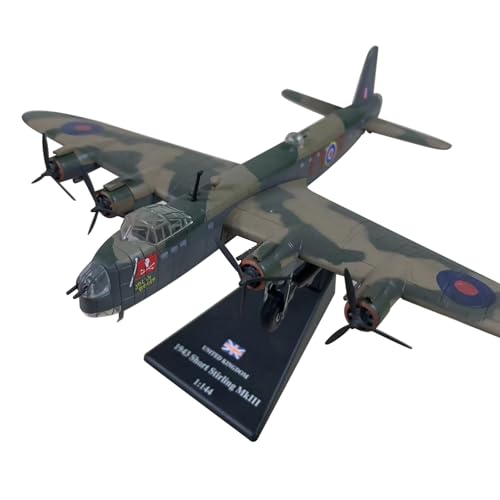 MOOKEENONE 1:144 Alloy WWII Short Sterling MK.lll Kampfflugzeug Kampfflugzeug Modell Flugzeugmodell Simulation Luftfahrt Wissenschaft Ausstellungsmodell von MOOKEENONE