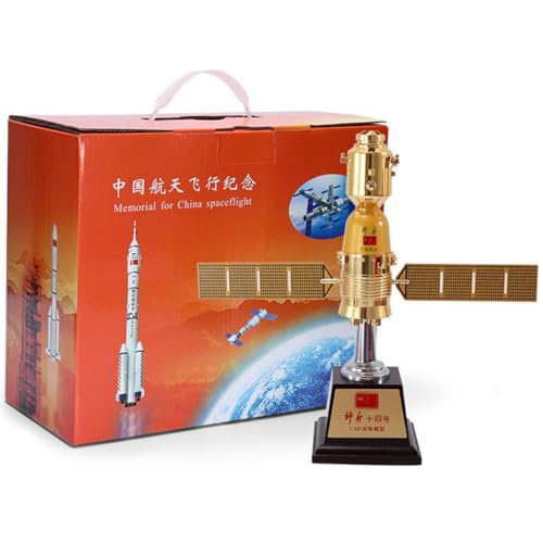 MOOKEENONE 1:50 Alloy China Shenzhou 14 Raumfahrzeug Modell Luftfahrt Satellitenmodell für Sammlung und Geschenk von MOOKEENONE