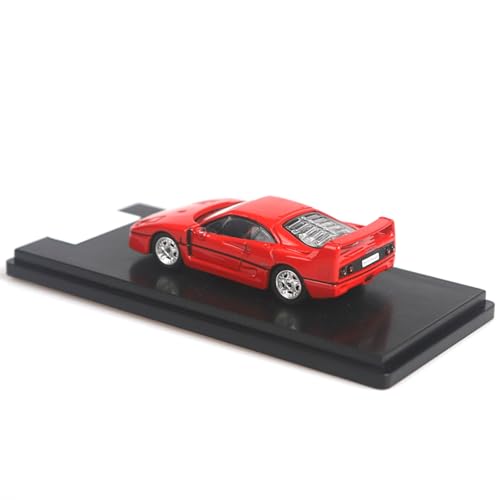 MOOKEENONE 1:64 Auto Modell, F40 Rot Rennwagen Modell für Sammlung Dekoration Home Office von MOOKEENONE