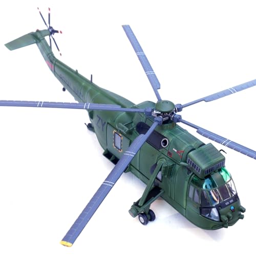 MOOKEENONE 1:72 Alloy Royal Navy Sea King HC.4 Hubschrauber Modell Flugzeugmodell Simulation Luftfahrt Wissenschaft Ausstellungsmodell von MOOKEENONE