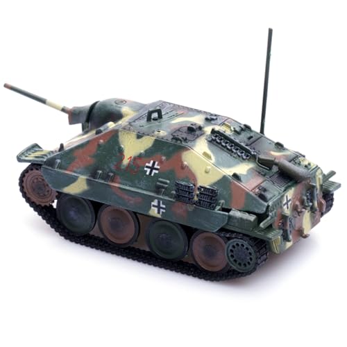 MOOKEENONE 1:72 Alloy WWII Bundeswehr Sd.Kfz.138/2 Hetzer Panzer Modell Fahrzeug Panzer Auto Sammlung für Kinder Erwachsene Sammler von MOOKEENONE