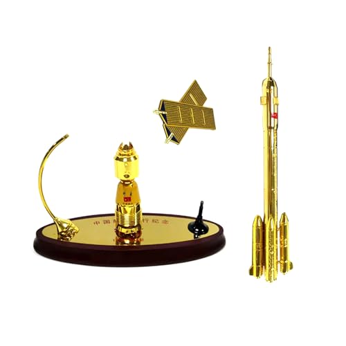 MOOKEENONE 1:80 Alloy Shenzhou 11 Raumschiff + Langer März 2 Kombination Raumschiff Satelliten Rakete Modell Luftfahrt Satelliten Modell für Sammlung und Geschenk von MOOKEENONE