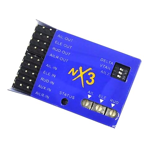 MOOKEENONE DC 5-6V GYRO Flight Controller FC Stabilisator Autobalance für RC Fixed-Wing Flugzeuge von MOOKEENONE