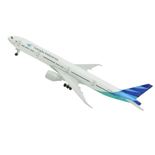 MOOKEENONE Garuda Indonesia Airlines B777 Flugzeugmodell im Maßstab 1:400, Legierungsmodell, Druckguss, hohe Simulationsmodell für Sammlung von MOOKEENONE