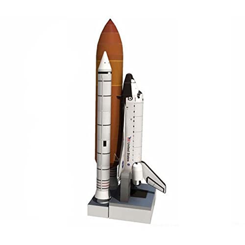 MOOKEENONE Paper Rocket Modell 1:150 Space Shuttle Atlantis Handmade Space Rocket DIY (unmontiertes Kit) von MOOKEENONE