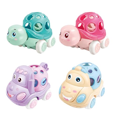 MOONDAME Kinder Cartoon Spielzeug Auto Spielzeug Reibung Spielen Fahrzeug Flexible Presse Go Auto Set Von 4 Baby Feinmotorik Auto Spielzeug von MOONDAME