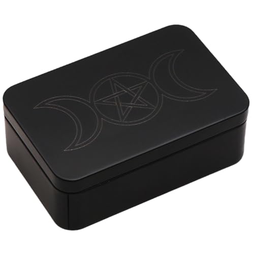 MOONDAME Rechteckige Metall Kartenbox Spielkarten Tarot Behälter Schmuck Aufbewahrungskoffer Verpackung Pokerspiel Leere Pokerkarten Aufbewahrungsbox von MOONDAME