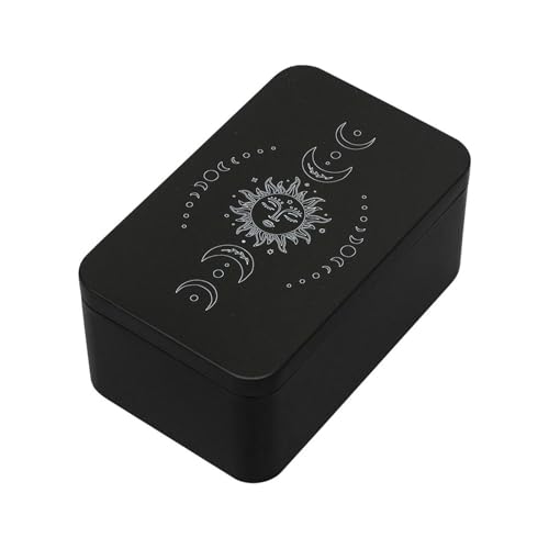 MOONDAME Rechteckige Metallkarten Box Tarotkarten Behälter Schmuck Aufbewahrungskoffer Verpackung Pokerspiel Leere Pokerkarten Aufbewahrungsbox von MOONDAME