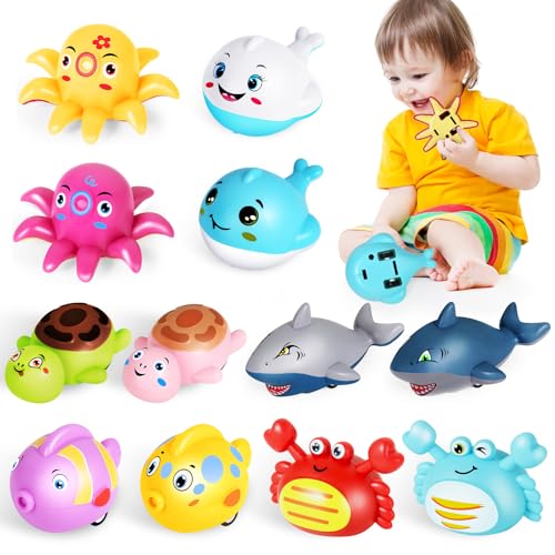 MOONTOY 12 Stück Rückziehautos für Kleinkinder, Tier-Rückziehautos, Mini-Spielzeugautos für Jungen und Mädchen, Partygeschenke für Kinder, Spielzeug-Geburtstagsgeschenk für Kinder von MOONTOY