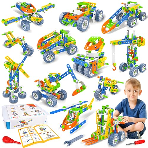 MOONTOY 12-in-1 Konstruktionsspielzeug ab 4 5 6 7 8 9 Jahre Jungen Geschenk, 152 PCS STEM Baukasten Spielzeug ab 4 5 6 7 8 9, Lernspielzeug Bauset Kinder Kreative Bausteine Geschenk für Kinder MOONTOY 12-in-1 Konstruktionsspielzeug ab 4 5 6 7 8 9 Jahre Jungen Geschenk, 152 PCS STEM Baukasten Spielzeug ab 4 5 6 7 8 9, Lernspielzeug Bauset Kinder Kreative Bausteine Geschenk für Kinder von MOONTOY