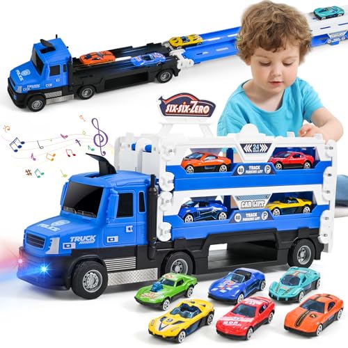 Transporterfahrzeug-Spielzeugset für Kinder, Transport-LKW-Spielzeugautos für Jungen im Alter von 3, 4, 5, 6 Jahren von MOONTOY