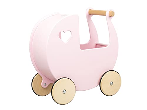 MOOVER MOOV-880220 Holz-Puppenwagen, Rosa von MOOVER