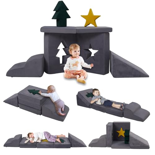 MOOZHEALTH Kletterblöcke, weiches Weihnachtsspielset mit Baumblock und Sternblock von MOOZHEALTH