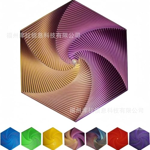 2 Stück Fraktales Fidget-Hexagon-Spielzeug, Stressabbau Fraktale Zappel-Hexagon-Spielzeuge für Erwachsene, Sensory Fidget Fractal Fidget Hexagon, Lernspielzeug für Kinder Aufklärung von MOPQMKT