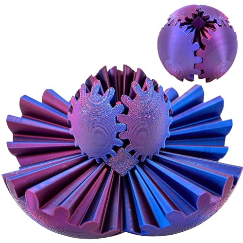 Gear-Ball, 3D-Gedruckter Zahnradball, Gearball Fidget-Cube, Stress Dreh Spielzeug, 3D Gear Stressball und Angst-Entspannungsspielzeug, Sensorisches Spielzeug für Kinder und Erwachsene Autisten Gear-Ball, 3D-Gedruckter Zahnradball, Gearball Fidget-Cube, Stress Dreh Spielzeug, 3D Gear Stressball und Angst-Entspannungsspielzeug, Sensorisches Spielzeug für Kinder und Erwachsene Autisten von MOPQMKT