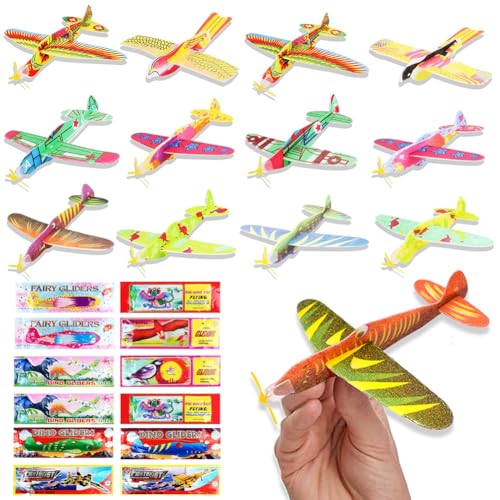 MOPQMKT 12x Styroporflieger -Styroporflieger Flieger Styropor Kinder Gleiter Flieger Gleiter ideal als Mitgebsel Mitbringsel Give aways Kindergeburtstag Gastgeschenke Give Aways von MOPQMKT