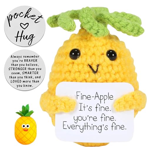 MOPQMKT 2pcs Positive Kartoffel GlüCksbringer,Geschenke FüR Frauen MäNner,Geschenk FüR Freundin,Pocket Hug,Positive Geschenke,Lustige Geschenk,Zimmer Büro Dekorationen,Niedliche Puppen (Yellow) von MOPQMKT