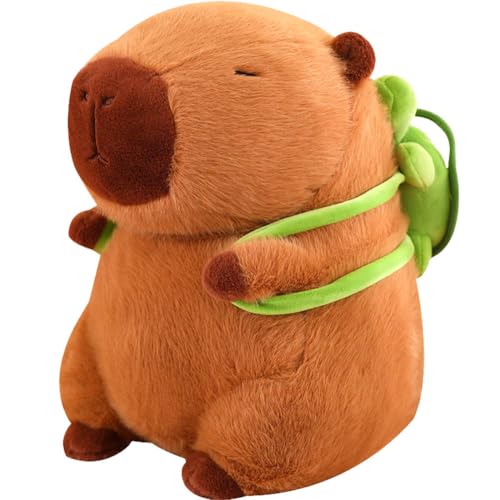 MOPQMKT Capybara Plüschtier,23cm Niedliche Capybara Kuscheltier mit Schildkrötenrucksack Capybara Plushie Puppen Niedlichen Capybara Plushies für Home Deko Kinder Großes Geburtstags Geschenk MOPQMKT Capybara Plüschtier,23cm Niedliche Capybara Kuscheltier mit Schildkrötenrucksack Capybara Plushie Puppen Niedlichen Capybara Plushies für Home Deko Kinder Großes Geburtstags Geschenk von MOPQMKT