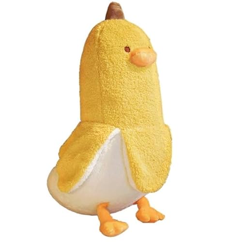 MOPQMKT Plüschtier Banane Ente Kuscheltier Stofftier Kawaii Ente Plüsch,Banane Kuscheltier Plüschkissen Banane Kissen Puppe Geschenk für Mädchen und Frauen (25 cm, gelb von MOPQMKT