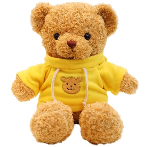 MOPQMKT Teddybär - Weiches Fell Teddybär mit Kapuze Plüschtier zum Kuscheln und Spielen, Geburtstagsgeschenk, Plüschdekoration für Jungen und Mädchen（30cm） von MOPQMKT