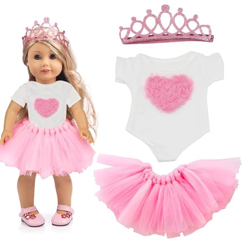 Puppenkleidung Kleider für 40cm-46cm Puppen und 16-18 Zoll Americal Girl Dolls Traumkleid Bekleidung Blumenkleid Sommerkleid Puppenkleider Puppenkleidung Set von MOPQMKT