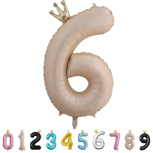 Luftballon Zahl 6 Karamell, 101cm Riesen Zahlenballon Nummer 0 1 2 3 4 5 6 7 8 9 10 16 18 21 30 40 50 60 70 80 90 100, 40" Groß Folienballons für Hochzeit Jubiläum, Geburtstagsballons Party Dekoration Luftballon Zahl 6 Karamell, 101cm Riesen Zahlenballon Nummer 0 1 2 3 4 5 6 7 8 9 10 16 18 21 30 40 50 60 70 80 90 100, 40" Groß Folienballons für Hochzeit Jubiläum, Geburtstagsballons Party Dekoration von MORAINJAY