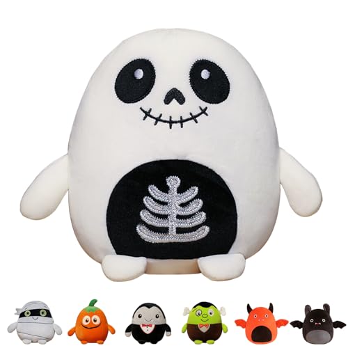 MORAINJAY Skelett Halloween Plüschtier,20cm/7.9inch Plüsch Puppe Plüschpuppen,Halloween Squishmallows Heimdekoration Partygeschenke Geburtstagsgeschenke Plüsch Gefüllte Spielzeug für Kinder von MORAINJAY