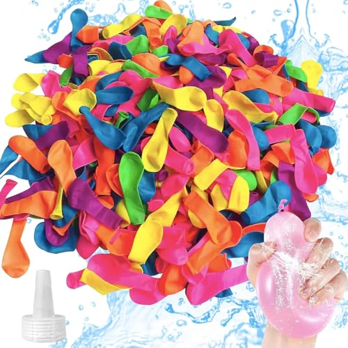 MORAINJAY 200pcs Mehrfarbige Wasserbomben,Selbstdichtende Wasserballon für Kinder,Erwachsene,Bunt Gemischt Wasserballons,Schneller Wasserfüllballon für Wasserschlacht,Outdoor Wasserspiele,Strand Party von MORAINJAY