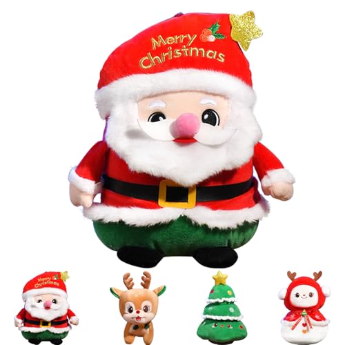 MORAINJAY Weihnachten Kuscheltier Weihnachtsmann, 9in/23cm Weihnachtsmann Weiches Fell Plüsch, Plüschtier Christmas Plüschpuppe Dekoration Stofftier Plüsch Figuren Spielzeug für Kinder Mädchen Jungen von MORAINJAY